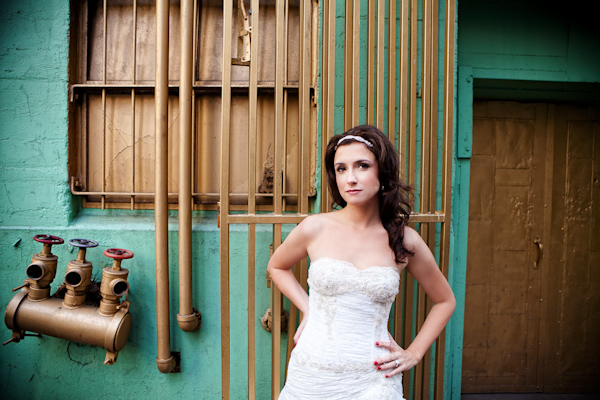 alternative portrait of bride - photo by Southern California wedding photographers Callaway Gable